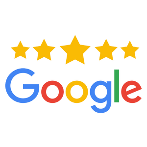 进口转售跨境 EC Google 徽标,绿色背景上的五个黄色星星下带有彩色字母。
